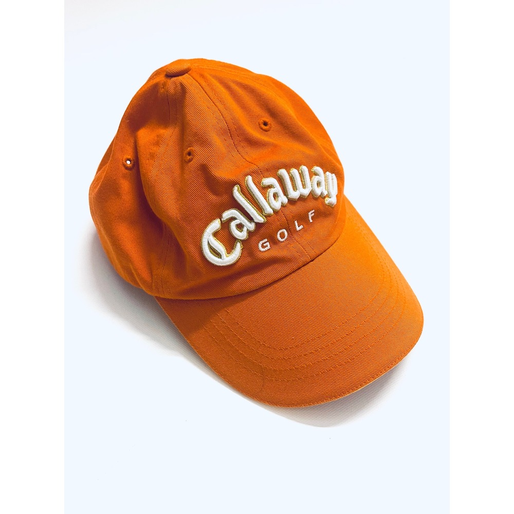 Callaway Golf Hat Texas Orange Adjustable Strapback Cap Vintage Feel Embroidered